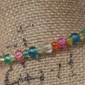 CANDY GLASS CHOKER Necklace Crackled Kawaii Neon Statement Bright Summer